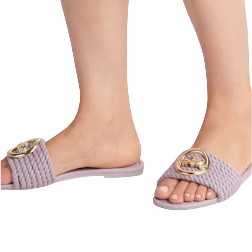 COACH JOLIE SLIP ON SANDALS IN SOFT LILAC SIZE 10 - Picture 5 of 7